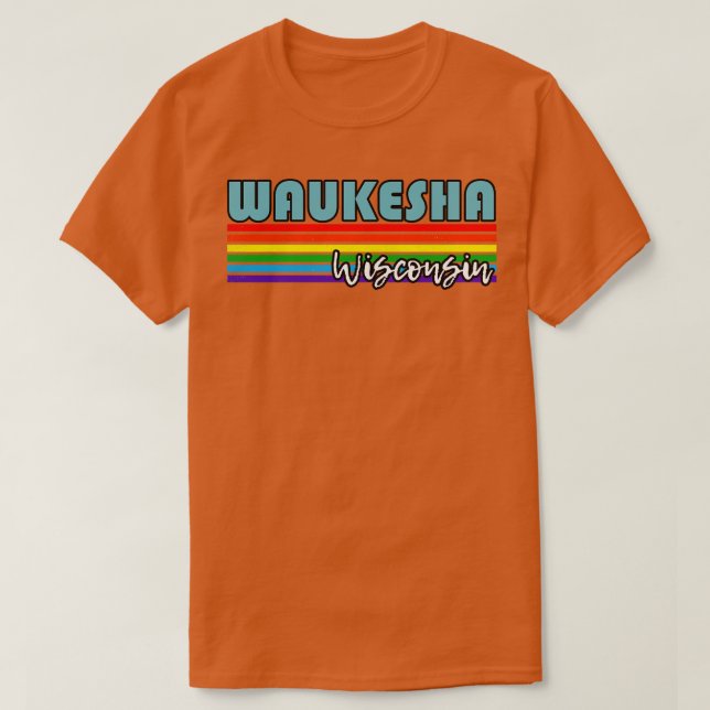 Waukesha Wisconsin Pride Waukesha LGBT Gift LGBTQ  T-Shirt (Design Front)