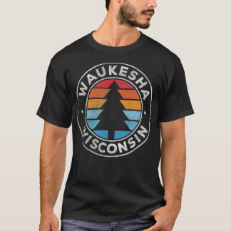 Waukesha Wisconsin WI Vintage Graphic Retro 70s T-Shirt