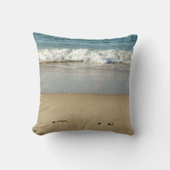 Wave and Footprints  - Cushion (Front)