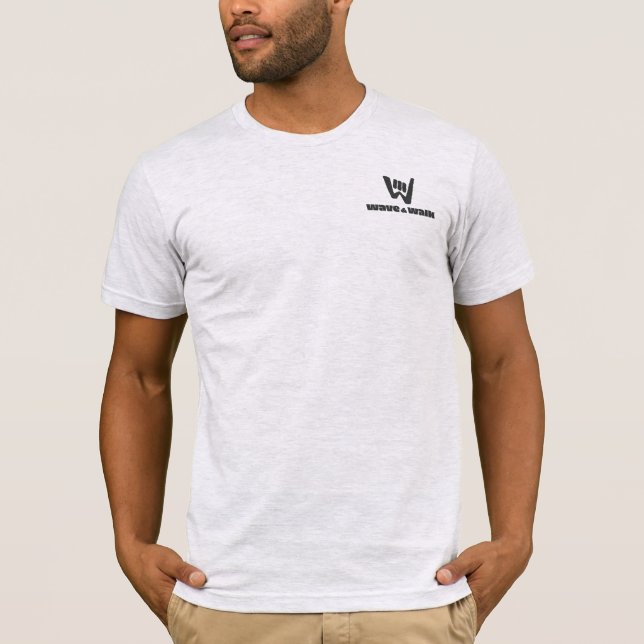 Wave and Walk Black Logo Lifestyle T-Shirt (Front)