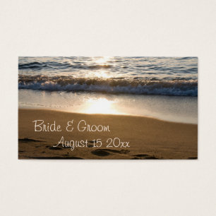 Wave at Sunset Wedding Favour Tags