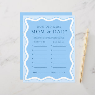 Wave Blue How Old Were Mum and Dad Photo Game