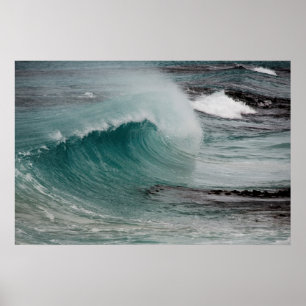 Wave Breaker In Tasmania Poster