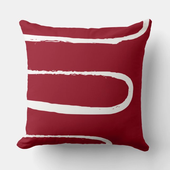 Wave Bright Candy Red Cushion (Front)