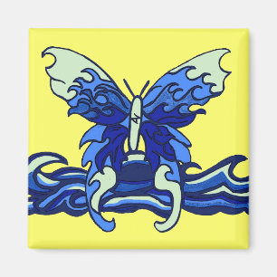 Wave butterfly magnet