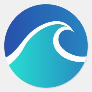 Wave Classic Round Sticker