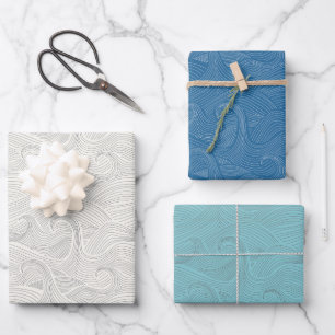 Wave Collection Wrapping Paper Sheet