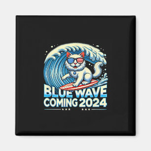 Wave Coming 2024 Cat Owners Kamala Harris 2024 Des Magnet