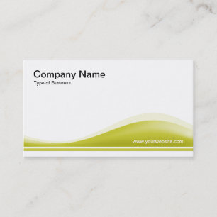 Wave Contour - Banana Yellow Business Card