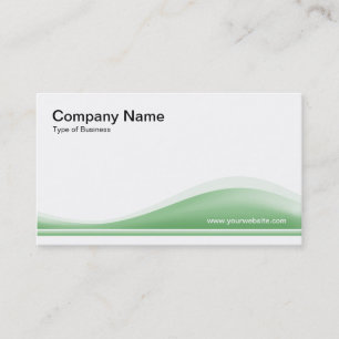 Wave Contour - Faded Green Business Card