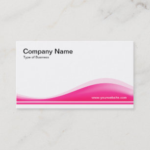 Wave Contour - Hot Pink Business Card