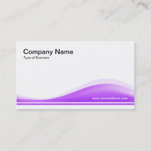 Wave Contour - Light Purple Business Card
