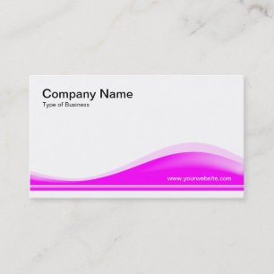 Wave Contour - Magenta Business Card