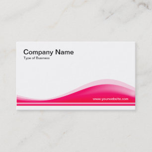 Wave Contour - Neon Red Business Card