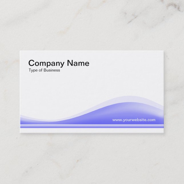 Wave Contour - Pastel Blue Business Card (Front)