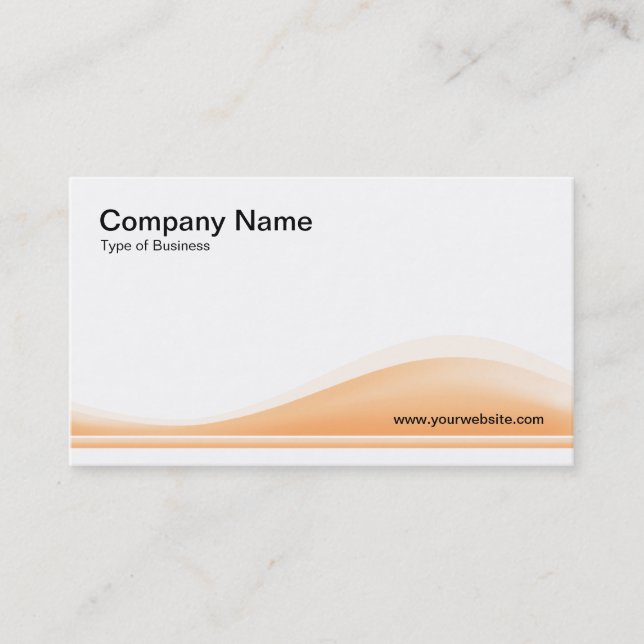 Wave Contour - Sand Business Card (Front)