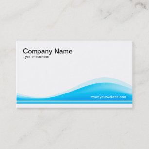 Wave Contour - Sky Blue Business Card