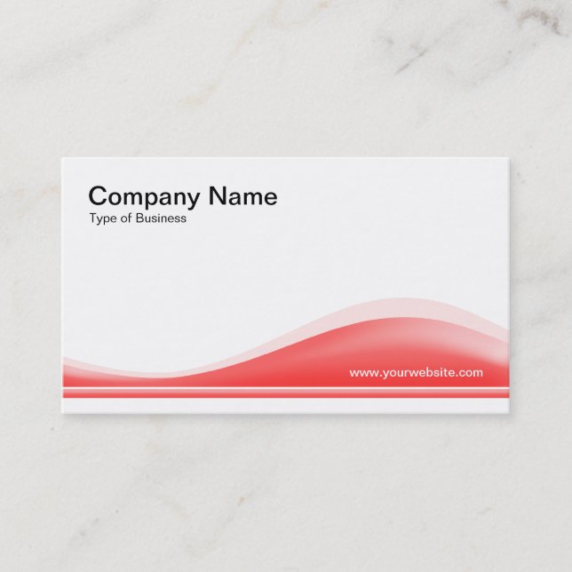 Wave Contour - Tropical Pink Business Card (Front)