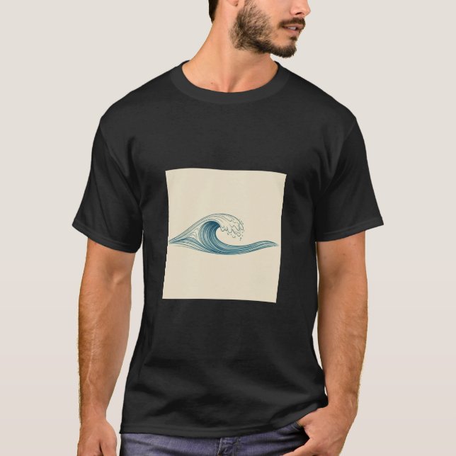 wave cresting its lines smooth and flowing, T-Shirt (Front)