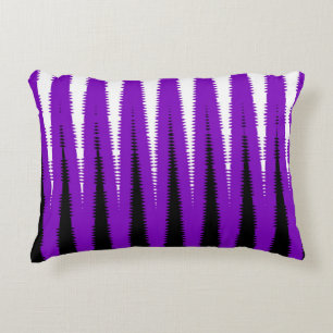 Wave Design Purple Decorative Cushion
