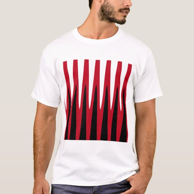 Wave Design Red T-Shirt (Front)