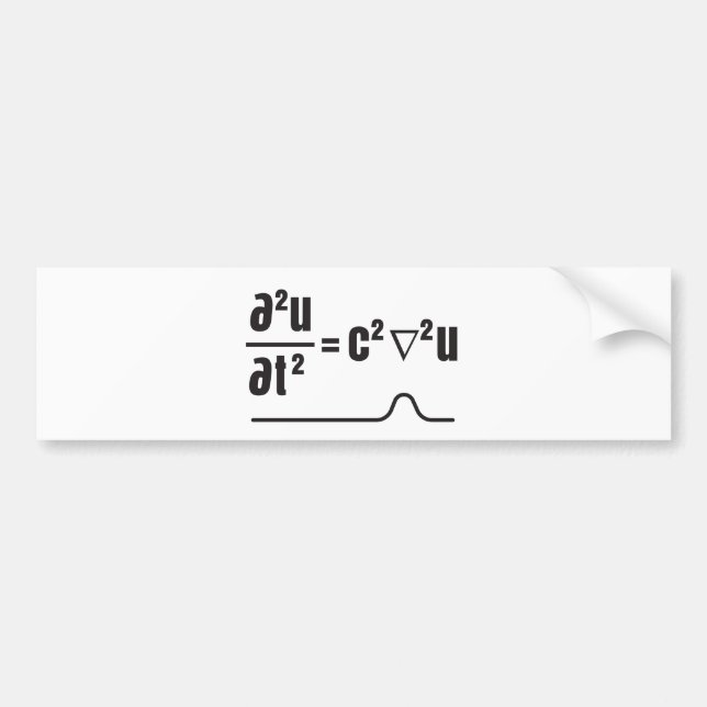 wave equation bumper sticker (Front)