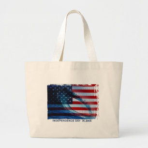Wave Flag USA Beach Bag
