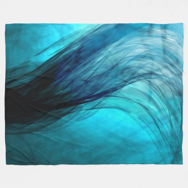 Wave - Fleece Blanket (Front (Horizontal))