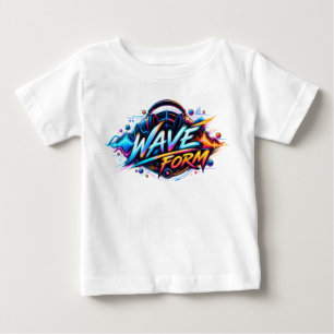 Wave Form – Futuristic Music & Sound Graphic Baby T-Shirt