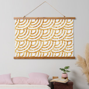 Wave Gold Sun Glitter Boho Popular Collection Hanging Tapestry