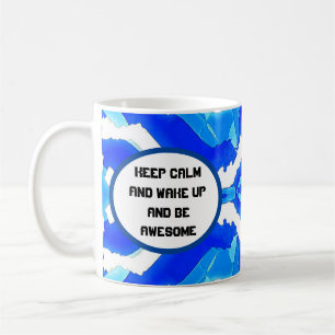 Wave gradient digital background coffee mug