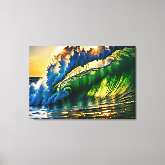 Wave in sea canvas print (Front)