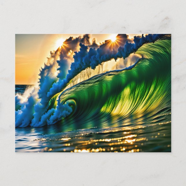 Wave in sea postcard (Front)