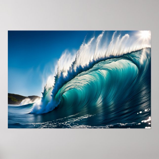 Wave in sea poster (Front)