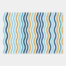 Wave Lines Colour Blue and Yellow
