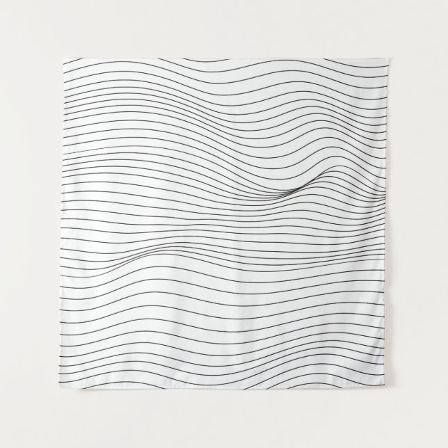 Wave Lines Pattern Abstract Background.art, wave,  Tapestry (Front)