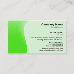 Wave Margin - Green Business Card