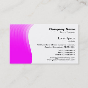 Wave Margin - Magenta Business Card
