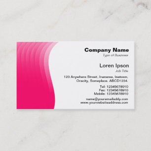 Wave Margin - Neon Red Business Card
