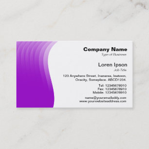 Wave Margin - Purple Business Card