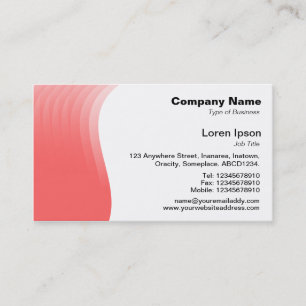 Wave Margin - Tropical Pink Business Card