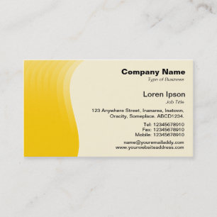 Wave Margin v2 - Amber Business Card
