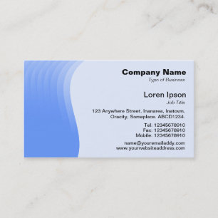Wave Margin v2 - Baby Blue Business Card