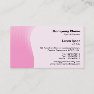 Wave Margin v2 - Pink Business Card