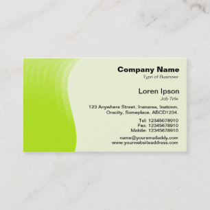 Wave Margin v2 - Yellow Green Business Card