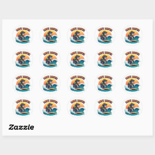Wave Master 🦍 Gorilla Surf Summer Sticker