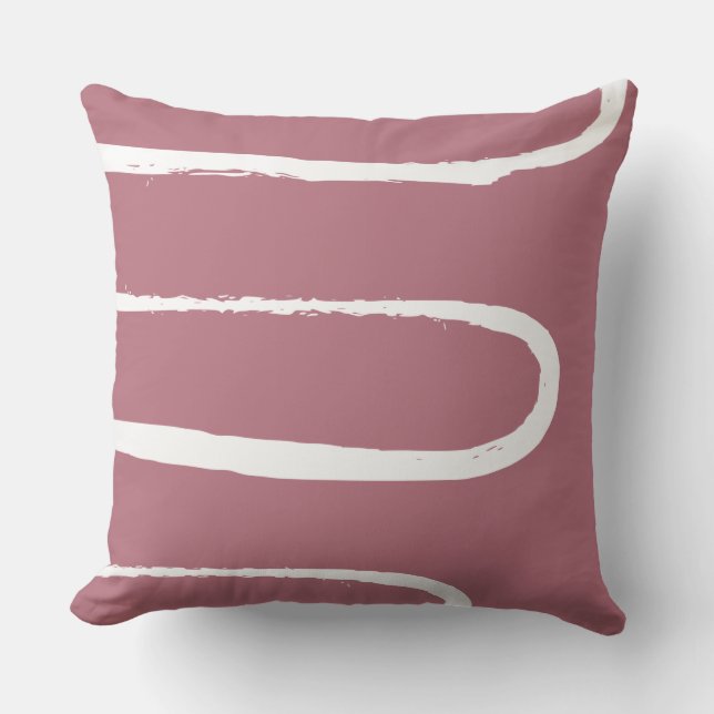 Wave Mauve Pink Cushion (Front)