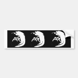 Wave monogram bumper sticker