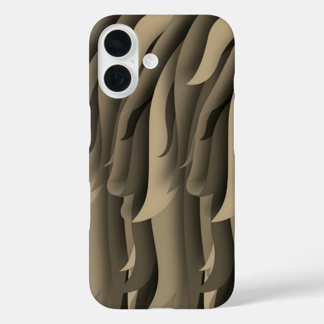Wave of Brown and Tan Modern Art Case-Mate iPhone Case (Back)