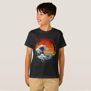 WAVE OF KANAGAWA VINTAGE SUNSET T-Shirt